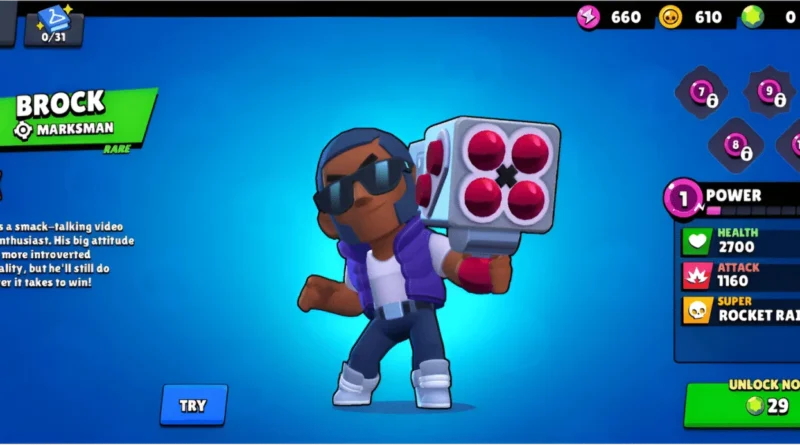 Brock Best Build in Brawl Stars Gear and Star Power Guide