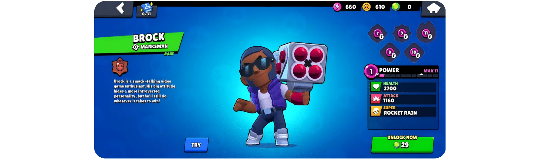 Brock Best Build in Brawl Stars Gear and Star Power Guide