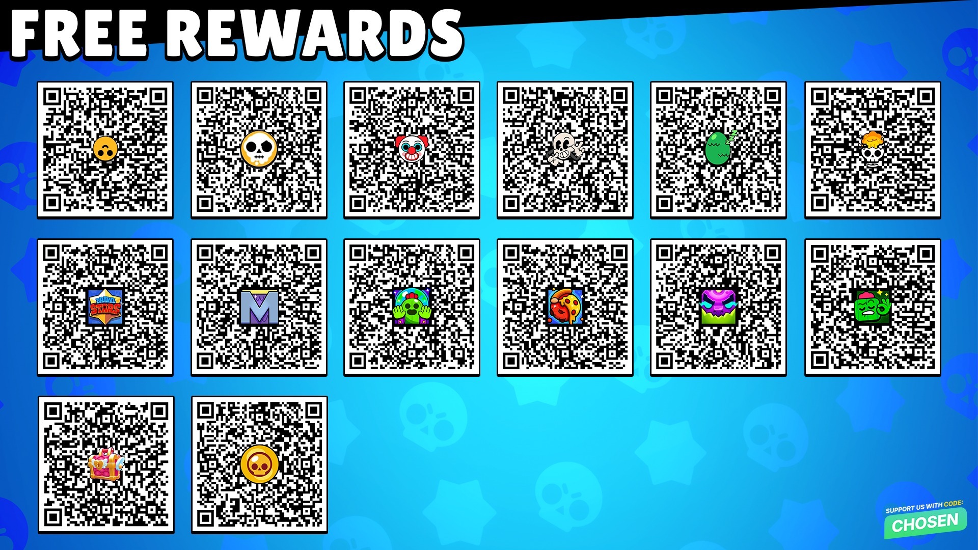 free brawl stars giveaways qr codes July 2026